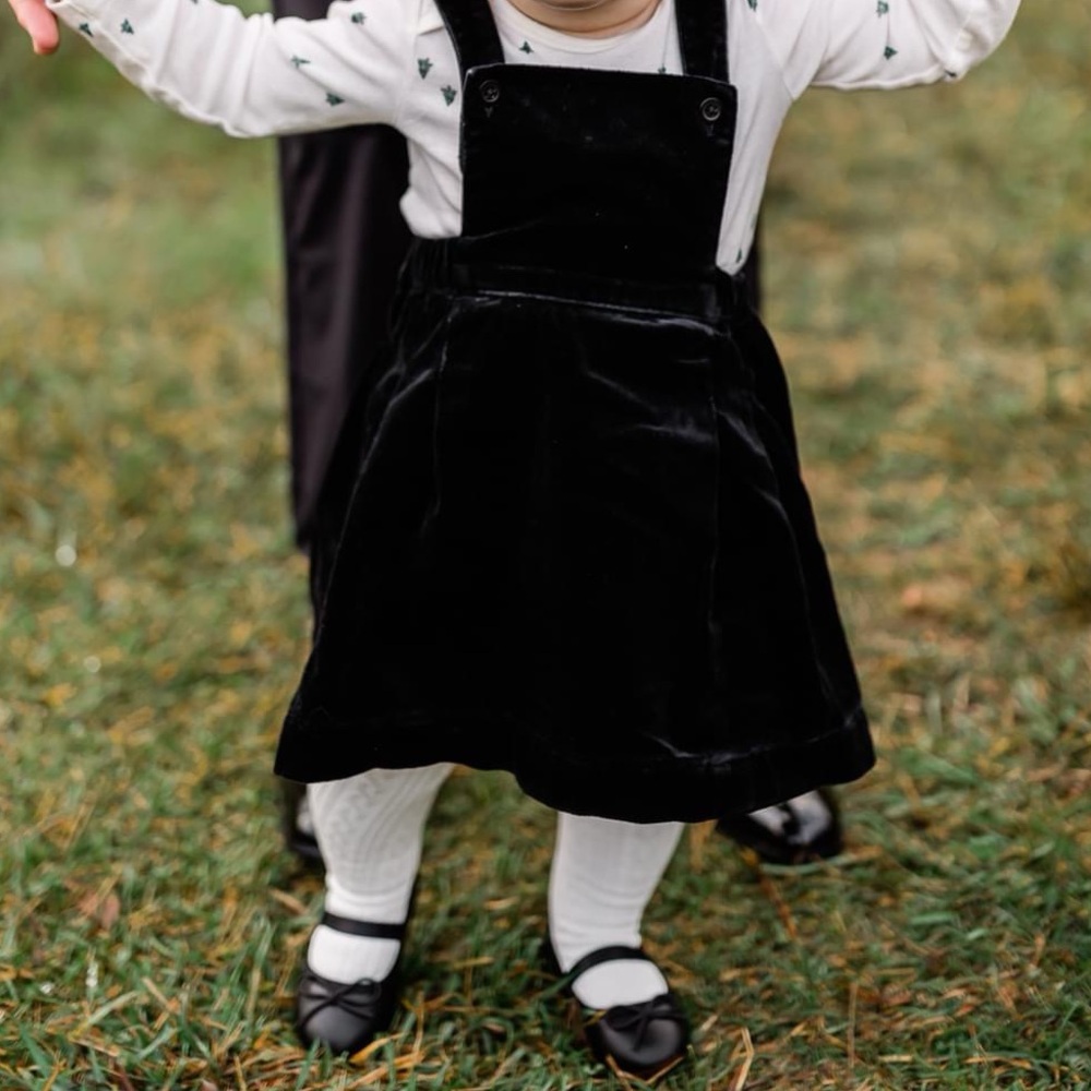 Baby Gap Toddler Girls Vintage Black Velvet Jumper Size 2